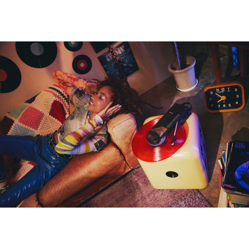 Audio-Technica AT-SB727 Sound Burger Portable Bluetooth Turntable with USB-C Charging and up to 12 Hours of Spinning (Bonus Gadget Cleaner Included)