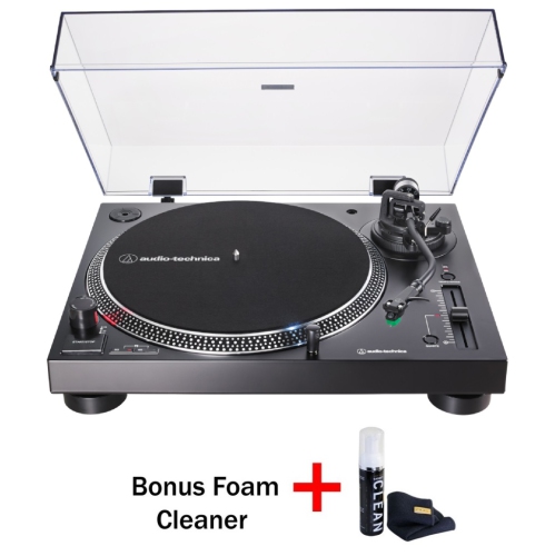 Audio-Technica AT-LP120XUSB-BK Direct-Drive Turntable - Bonus Gadget Cleaner Included!