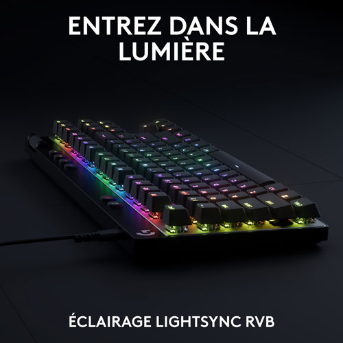 Logitech G PRO X Tenkeyless Rapid Backlit RGB Magnetic Analog Switches Gaming Keyboard - Black - Bilingual