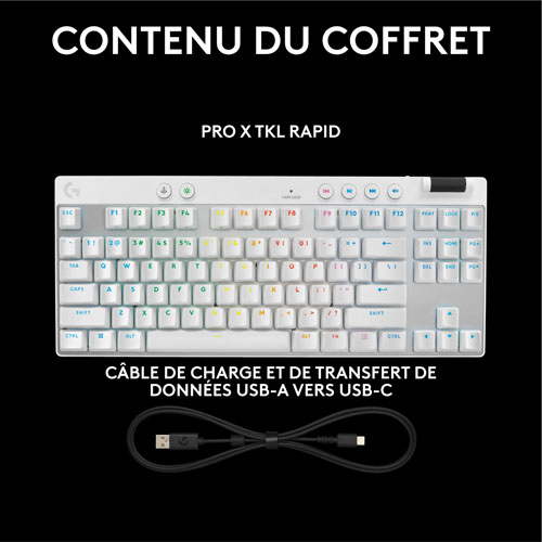 Logitech G PRO X Tenkeyless Rapid Backlit RGB Magnetic Analog