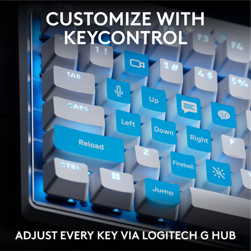 Logitech G PRO X Tenkeyless Rapid Backlit RGB Magnetic Analog Switches Gaming Keyboard - White- Bilingual