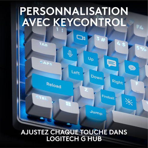 Logitech G PRO X Tenkeyless Rapid Backlit RGB Magnetic Analog Switches Gaming Keyboard - White- Bilingual