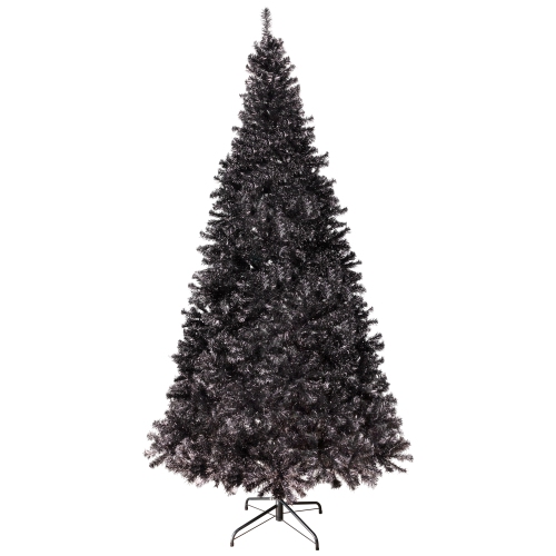 Artificial Tinsel Halloween Tree - 9' - Black - Unlit