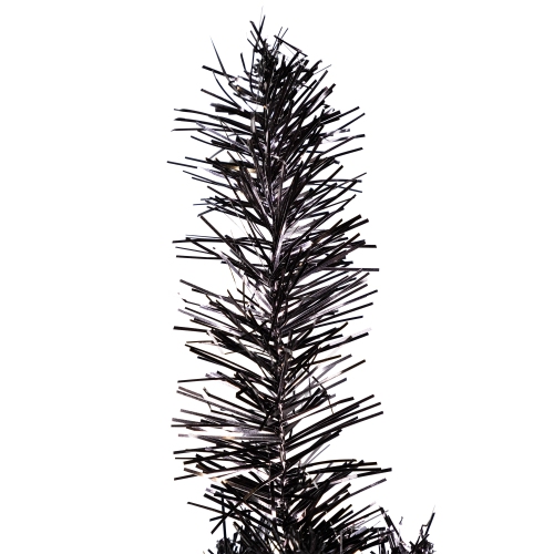Artificial Tinsel Halloween Tree - 9' - Black - Unlit