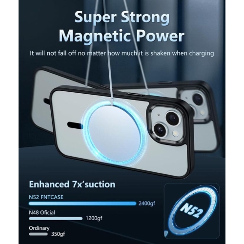 [CS] Transparent Hard PC Hybrid Magnetic MagSafe Case Cover for iPhone 14 Plus / 15 Plus, Navy