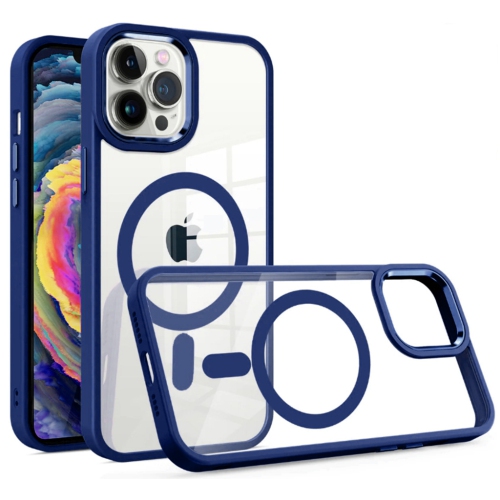 CSMART  [Cs] Transparent Hard PC Hybrid Magnetic Magsafe Case Cover for Iphone 14 Pro Max In Navy
