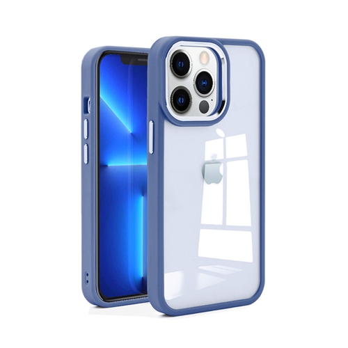 [CS] Étui rigide transparent hybride pour iPhone 16 Pro, bleu marine