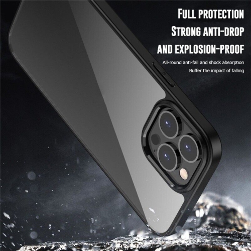 [CS] Transparent Hard PC Hybrid Case Cover for iPhone 16 Pro, Navy