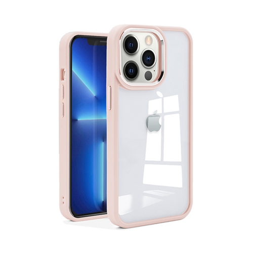 [CS] Étui rigide transparent hybride pour iPhone 16 Pro, rose doré