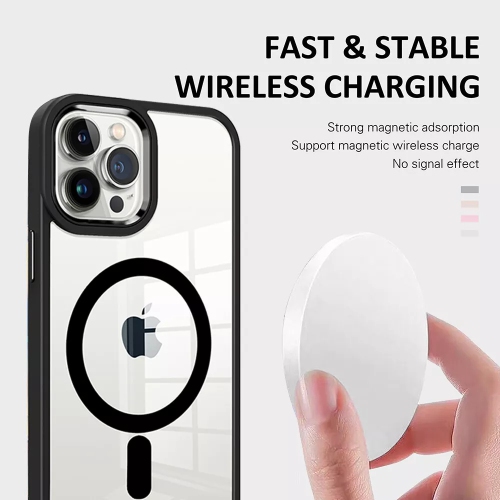 [CS] Transparent Hard PC Hybrid Magnetic MagSafe Case Cover for iPhone 16, Navy