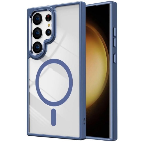 [CS] Transparent Hard PC Hybrid Magnetic MagSafe Case Cover for Samsung Galaxy S24 Ultra, Navy