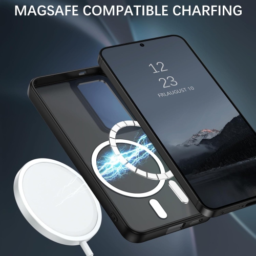 [CS] Étui magnétique en silicone mat avec MagSafe pour Samsung Galaxy S20 FE, violet foncé