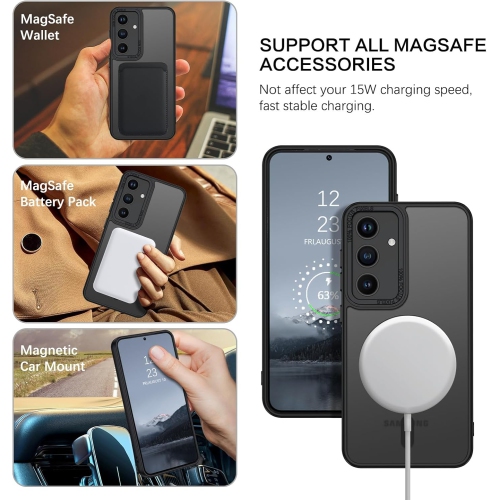 [CS] Étui magnétique en silicone mat avec MagSafe pour Samsung Galaxy S20 FE, violet pâle