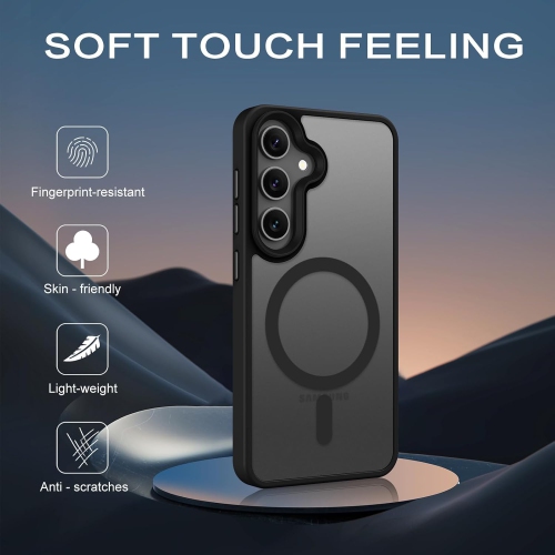 [CS] Matte Silicone Hybrid Magnetic MagSafe Case Cover for Samsung Galaxy S25 / S24, Navy