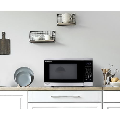 Four à micro-ondes 1,6 pi³ DE Sharp Four à micro-ondes de comptoir Carousel MD de 1100 W avec technologie Inverter