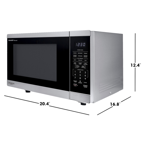 SHARP 1.4 c.u. ft. 1100W Carousel® Countertop Microwave Oven with Inverter Technology