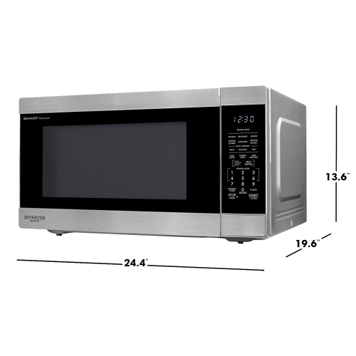 SHARP 2.2 c.u. ft. 1200W Carousel® XL Countertop Microwave Oven with Inverter Technology