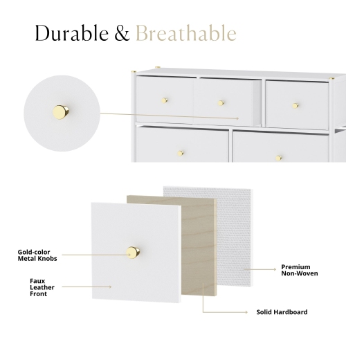Tall Dresser Storage with Baskets | 4 Tier - 9 Drawers | Chest of Drawers