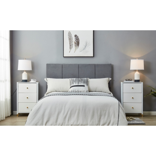 Nightstand With Drawers | 3-Tier Bed Side Table | End Table Storage with Baskets