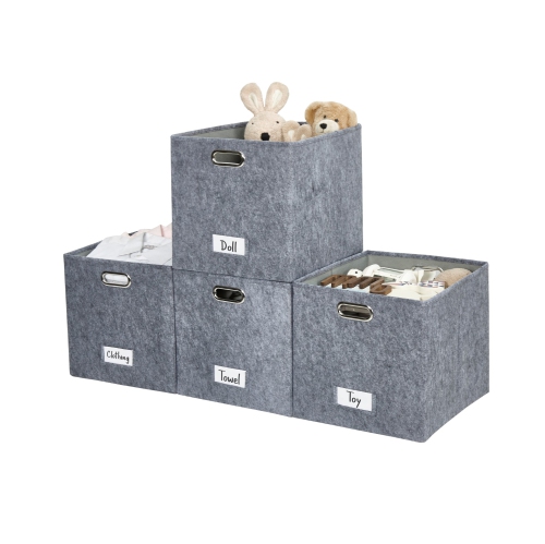 Paniers de rangement 13x15 Kallax | Bac de rangement avec porte-étiquette | Organisateurs de placard pour jouets