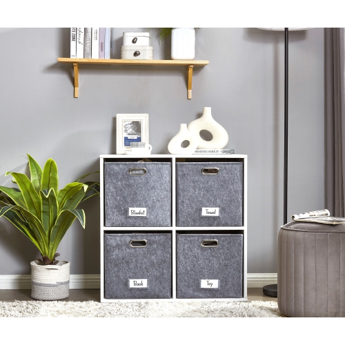 Paniers de rangement 13x15 Kallax | Bac de rangement avec porte-étiquette | Organisateurs de placard pour jouets