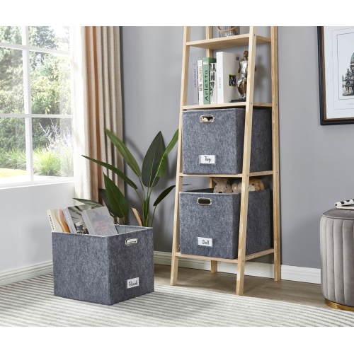 Paniers de rangement 13x15 Kallax | Bac de rangement avec porte-étiquette | Organisateurs de placard pour jouets