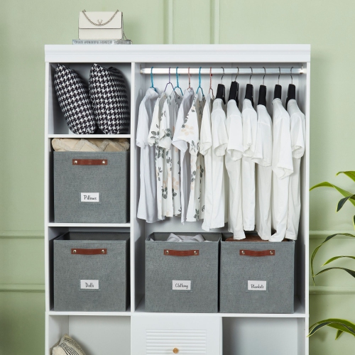 13x15 Kallax Storage Baskets | Textured Fabric Storage Bin for Toys | Closet Organizers for Kallax Shelves