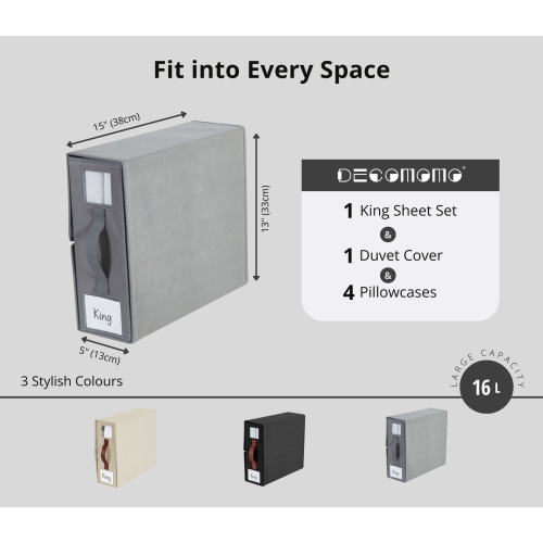DECOMOMO Foldable Bed Sheet Organizers and Storage