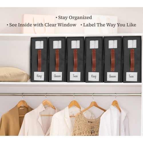 DECOMOMO Foldable Bed Sheet Organizers and Storage