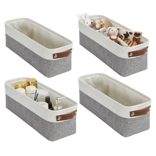 Petits paniers de rangement en tissu | Organisateurs de salle de bain | Organisateur de sous-vêtements avec poignées