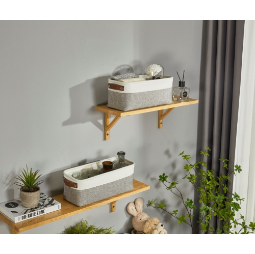 Small Fabric Storage Baskets | Bathroom Organizers | Underwear Organizer w/Handles