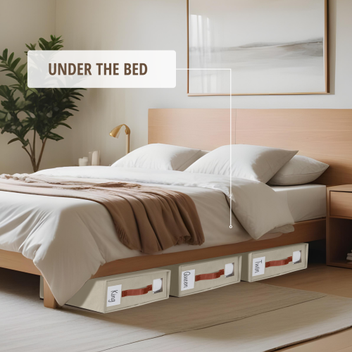 DECOMOMO Foldable Bed Sheet Organizers and Storage