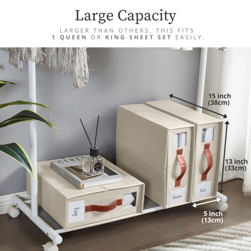 DECOMOMO Foldable Bed Sheet Organizers and Storage