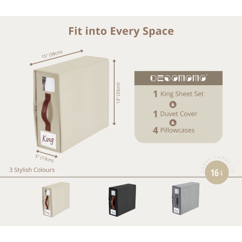 DECOMOMO Foldable Bed Sheet Organizers and Storage