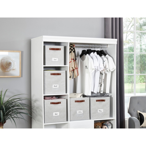 13x15 Kallax Storage Baskets | Textured Fabric Storage Bin for Toys | Closet Organizers for Kallax Shelves