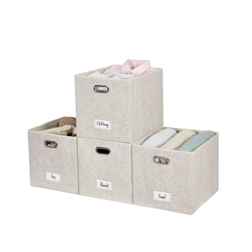 Paniers de rangement 13x15 Kallax | Bac de rangement avec porte-étiquette | Organisateurs de placard pour jouets