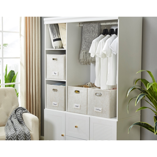 Paniers de rangement 13x15 Kallax | Bac de rangement avec porte-étiquette | Organisateurs de placard pour jouets