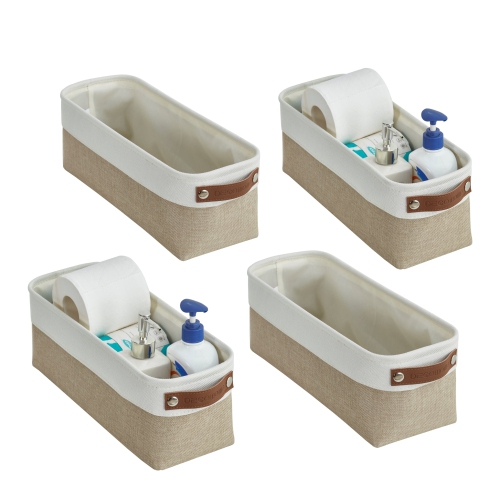 Petits paniers de rangement en tissu | Organisateurs de salle de bain | Organisateur de sous-vêtements avec poignées