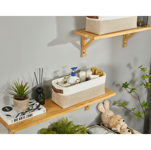 Small Fabric Storage Baskets | Bathroom Organizers | Underwear Organizer w/Handles