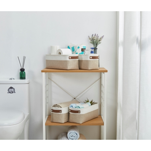 Small Fabric Storage Baskets | Bathroom Organizers | Underwear Organizer w/Handles