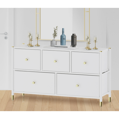 Commode à 5 tiroirs pour chambre | Meuble de rangement pour téléviseur | Commode à tiroirs