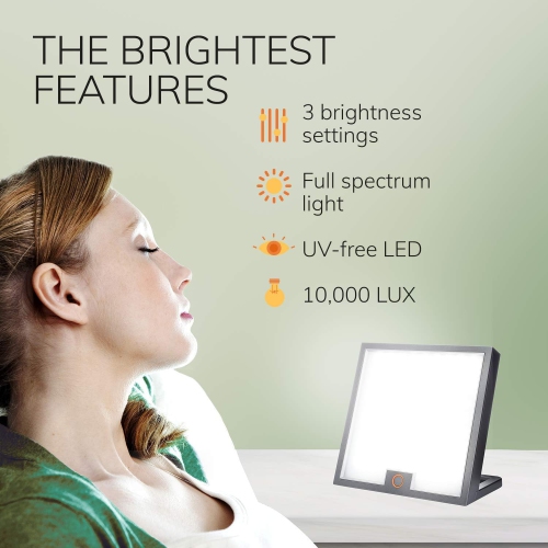 Circadian Optics Lumine Light Therapy Lamp - Full Spectrum Happy Light for Seasonal Winter Mood Changes