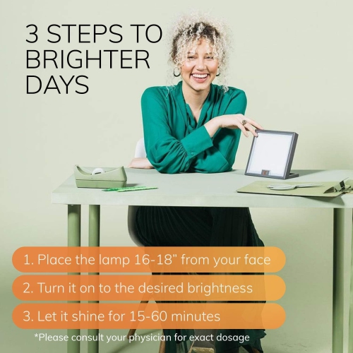 Circadian Optics Lumine Light Therapy Lamp - Full Spectrum Happy Light for Seasonal Winter Mood Changes