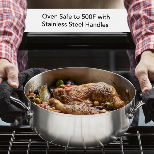 Cocotte en acier inoxydable 3,7 L de KitchenAid - Argenté