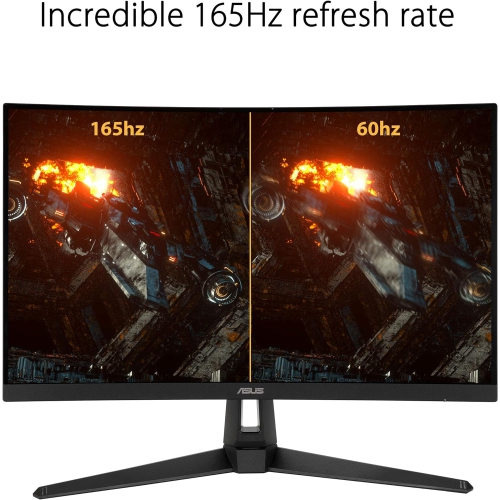 Refurbished - Asus TUF Gaming VG27WQ1B 27 inch Monitor | 2560 x 1440 | 165Hz, 144Hz | Extreme Low Motion Blur, HDR, Curved, FreeSync Premium