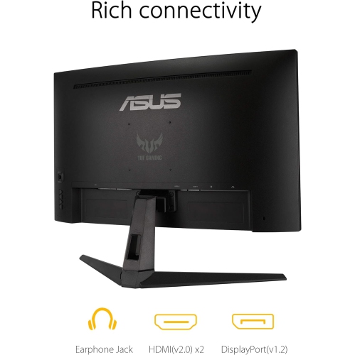 Refurbished - Asus TUF Gaming VG27WQ1B 27 inch Monitor | 2560 x 1440 | 165Hz, 144Hz | Extreme Low Motion Blur, HDR, Curved, FreeSync Premium