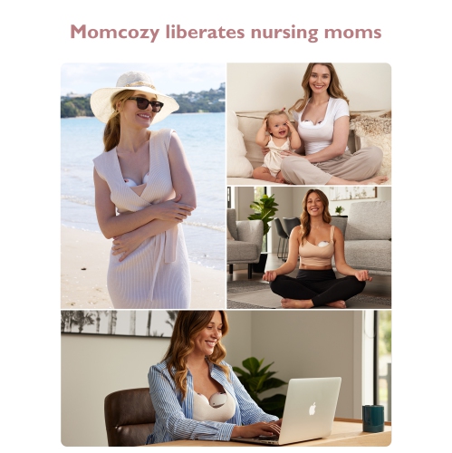 Momcozy M5 Pinky Breast Pump Hands Free, Electric 24mm