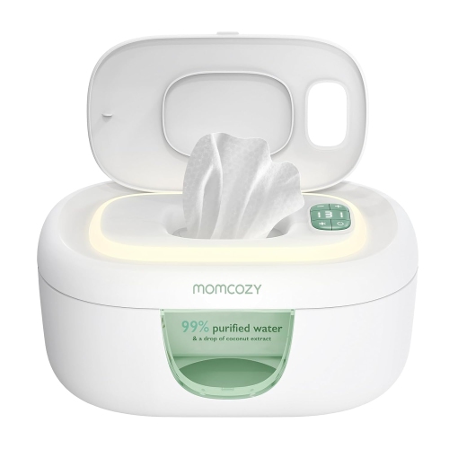 Momcozy Baby Wipe Warmer, Innovative Spring Design, Large Capacity Wipes Dispenser, Fast and Even Heating, 4 Modes of Temperature Heating Control, wi