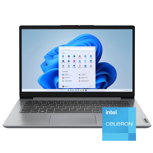 LENOVO  Ideapad 1 14" HD Lightweight Laptop - Natural (Intel Celeron N4020 Processor/128GB SSD /4GB Ram/windows 11)-128GB Snowbell USB Card In Silver