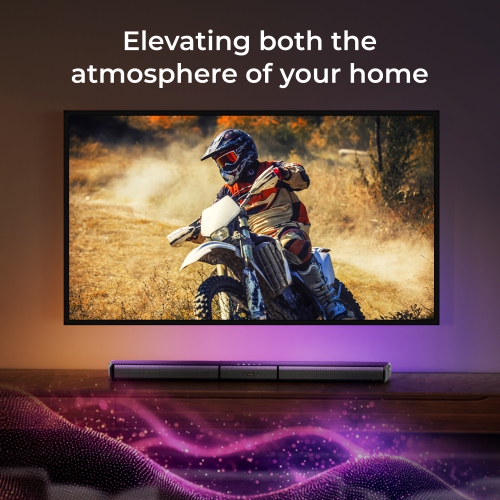 ULTIMEA 5.0ch Sound Bar for Smart TV, PC Soundbar with RGB Light, Detachable Soundbar with App Control, 180W Peak Power, Bluetooth 5.3, Apollo